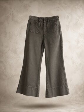 Wide-Leg Women's Jeans army green